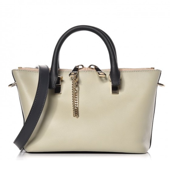 AUTH Smooth Calfskin Mini Baylee Two Toned Tote - Picture 1 of 9